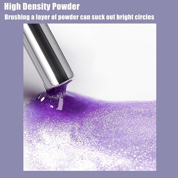 WEILUSI Cat Eye Chrome Powder Holographic Purple Magnetic Powder Glitter Mirror Effect 9D Cat Eye Effect Nail Pigment Glitter Galaxy Effect Dust for Nail Art Manicure Gel Polish
