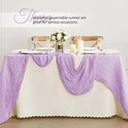 12 Pack Lavender Cheesecloth Table Runner 10Ft, Lilac Purple Table Runners 21.5 - Image 4