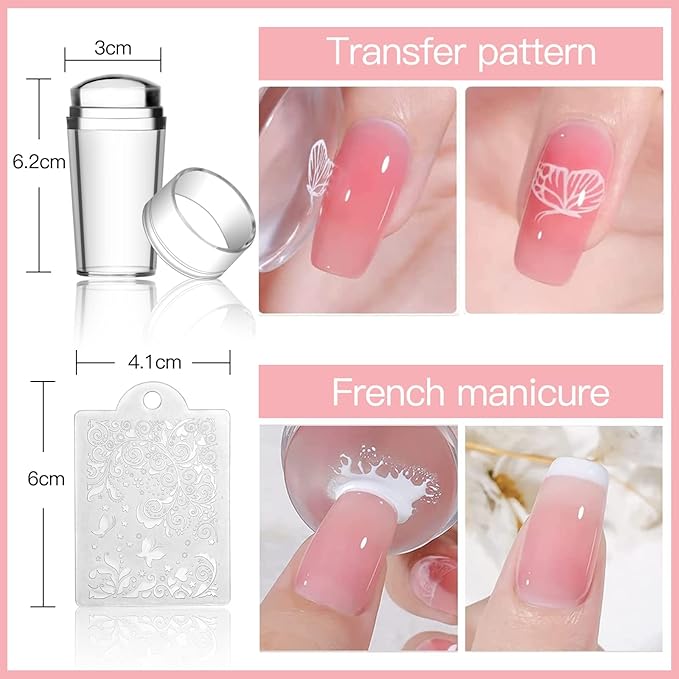 Biutee Nail Stamping Plate Set 12Pcs Nail Art Stamping Plates Nail Stamping Kit Nail Stamper Kit Flower Leaves Animal Lace Star Halloween Christmas Design Nail Stamp Plate