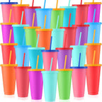 Honeydak 30 Pack Tumbler with Straw and Lid Bulk Cups by Honeydak