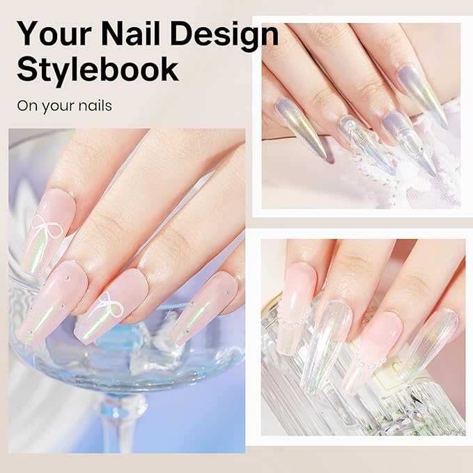 MIZHSE Aurora Purple Nail Polish, Quick Dry Shimmer Nail Polish, Air Fast Drying Mermaid Regular Nail Lacquer Not Gel Oil-based Nail Art Manicure Home DIY