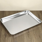 QWORK Stainless Steel Surgical Tray, Flat Bottom Tray, - Image 7