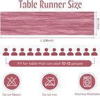 12 Pack Dusty Rose Cheesecloth Table Runner 17 x 108 Inch Gauze Table Runner - Image 2