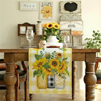 Sunflowers Summer Table Runner 13x90 Inch, Kitchen Dining Table Decoration - Image 2
