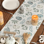 Artoid Mode 210 GSM Fall Table Runner 13x120 Inch Home Party Decor | Blue - Image 7