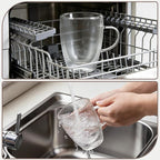 4 Pack Double Wall Glass Coffee Mugs, 12oz Glass Coffee Cup - Image 4