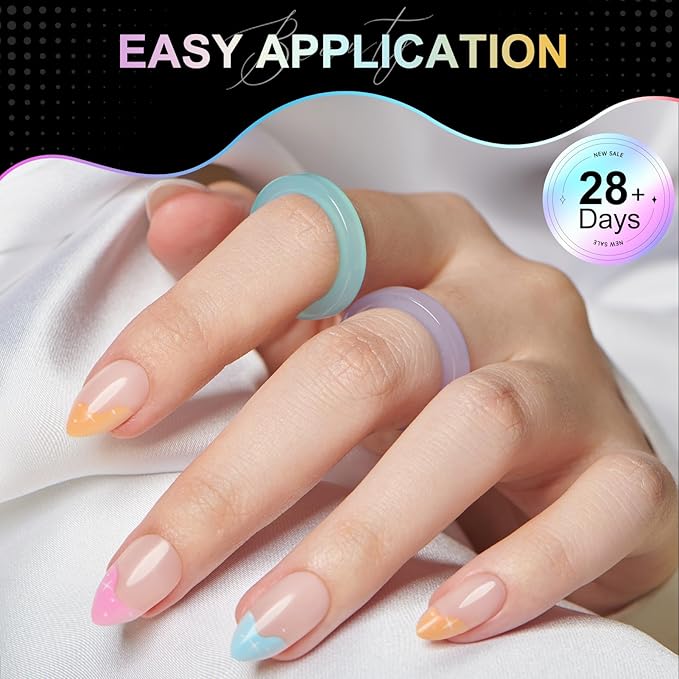 Short Almond Nail Tips 240Pcs Short Fake Nails Soft Press On Gel Nail Tips Pre-Shaped Half Matte Gelly Press on Fake Nails Tip for Acrylic Nail Tip Extension Home DIY & Salon Nails 12 Sizes
