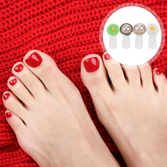 32 Pieces Silicone Toe Separators 2 Styles Toe Separators for Pedicure Comfortable Toes Spreaders Toes Dividers Manicure Pedicure Tools for Nail Salon Nail Art Accessories
