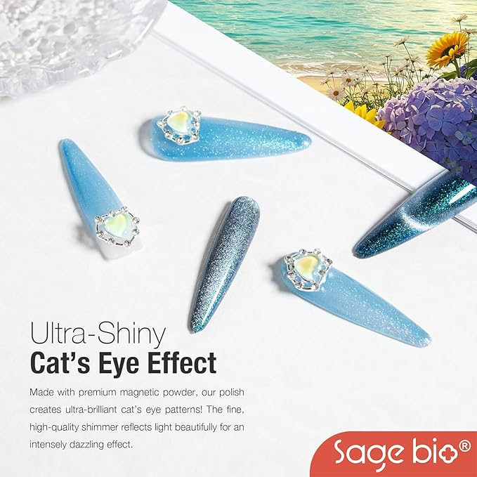 Cat Eye Gel Nail Polish, 15ml Magnetic Gel, High-Gloss Finish, Long-Lasting, DIY Manicure Kit with Magnet Stick, Stunning 3D Magnetic Effect, 04