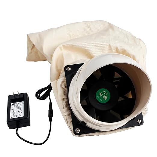 Micro Exhaust Fan Vacuum Cleaner, Carving dust Recovery Device,Small Axial Exhaust Smoke Extractor Fan Kit for Woodworking and Jewelry Carving and polishing,DIY Soldering, 3D Printer