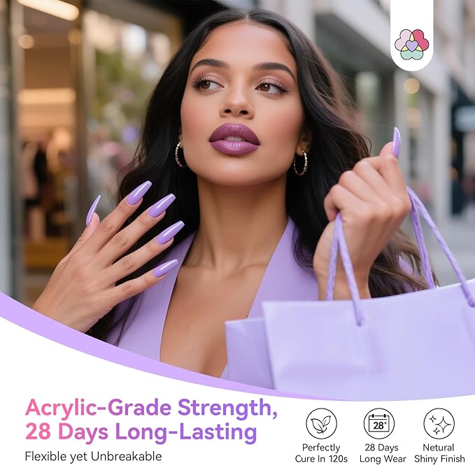 SAVILAND Poly Gel Nail Kit Starter: 15 Poly Gel Nail Colors for 28 Days Long-Lasting, All-in-1 Poly Nail Gel Kit with Slip Solution U V/LED Lamp, Suitable for Trendy Nail Art Home Salon Daily DIY