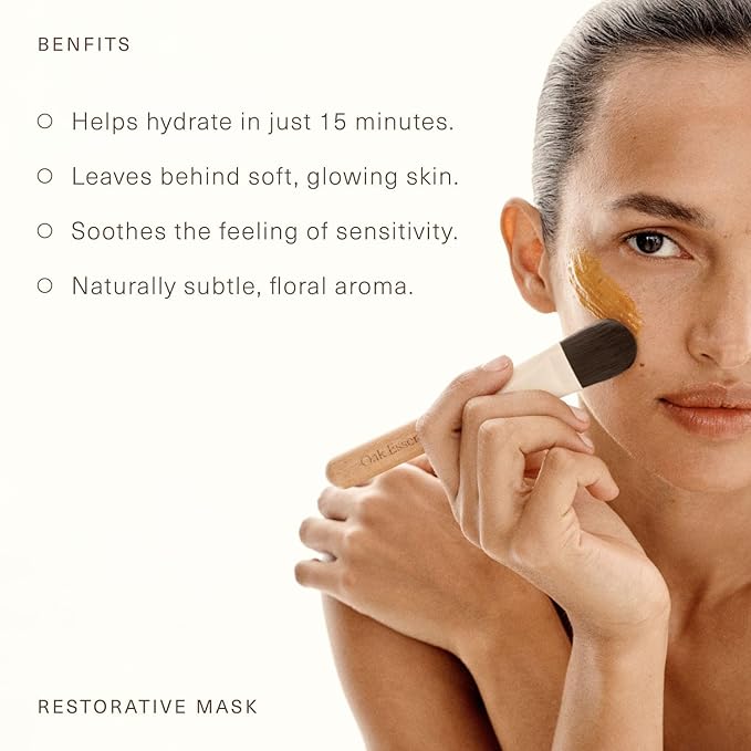 Oak Essentials Restorative Mask | Organic Honey Face Mask | Helps Hydrate, Calm & Nourish Dry, Irritation-Prone Skin, 1.9 Oz