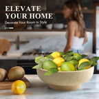 Decorative Resin Bowl, Large Fruit Bowl, Artificial Travertine Beige | Perfect - Image 7
