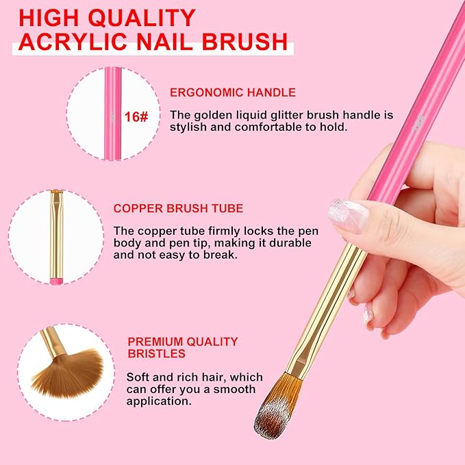 Nail Art Brushes Set,10pcs Nail Art Tool Set Nail Art Design Pen Painting Tools Fingernail Brush Nail Cleaning Brush for Acrylic Application Acrylic Powder 3D Nail Carving Nail Art Brushes Set