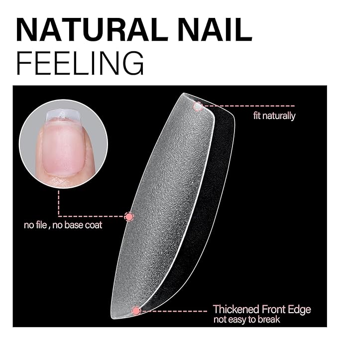 AILLSA Extra Short Coffin Gel Nail Kit 240pcs Full Nail Tips with 2 In 1 Nail Glue Base Top Coat Nail Dehydrator U v Led Lamp, Gel Extension Nail Kit for Beginners Home Salon
