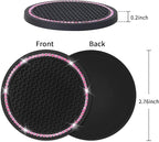 4 Pack Car Coasters, Universal Vehicle Bling Car Coaster, Cute Rhinestone - Image 6