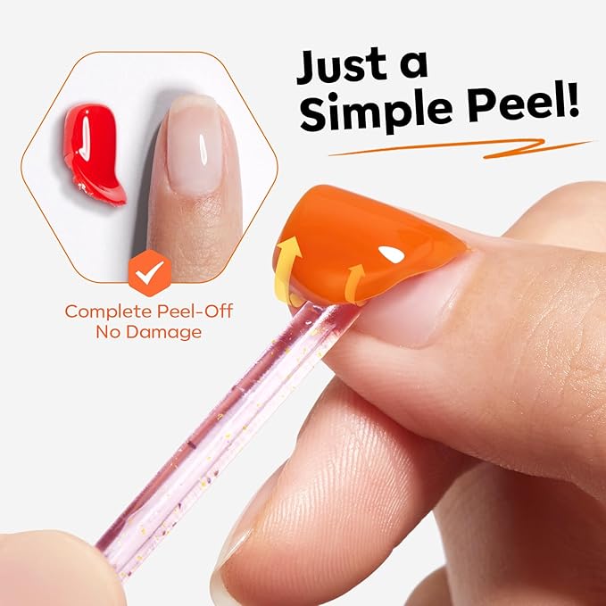 Modelones Gel Top Coat and Peel Off Base Coat Set, 2 Pcs No Wipe Clear Top Gel Nail Polish and Peelable Practice Base Easy Removal, Nail Art Manicure DIY Gift for Weak Thin Nails Beginner Women 10ml