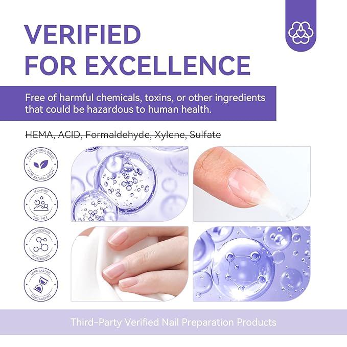 SAVILAND Nail Dehydrator and Primer: Acid-Free Natural Nail Dehydrator and Nail Primer & Protein Bonding Acrylic Nail Kit Gel Nail Polish Superior Bonding Acrylic Nail Supplies Profession Salons