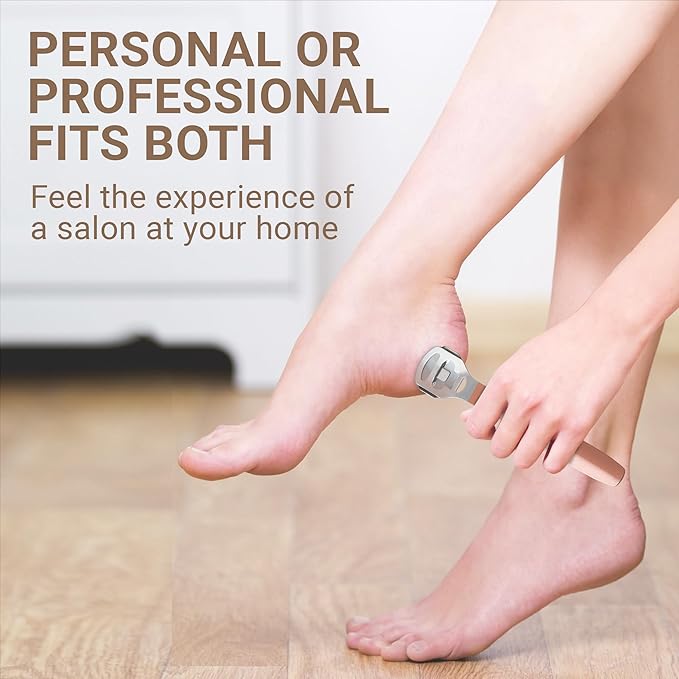 Callus Shaver for Feet – 410 Stainless Steel, Foot Shaver Callus Remover with 10 Replaceable Blades, Multi-Use for Corns & Dead Skin Removal – Pain-Free Pedicure Tool for Soft, Smooth Skin