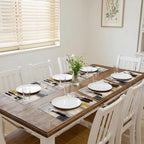 Emvency Farmhouse Placemats Set of 6, Modern Neutral Mustard Minimalist 12x18 - Image 5