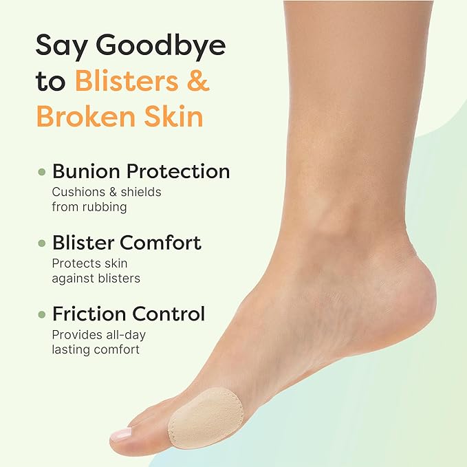 ZenToes Bunion Pads, Adhesive Bunion Cushions for Waterproof Protection, 48 Count