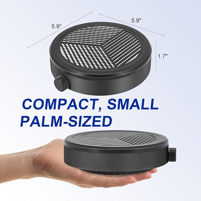 Small Nail Dust Collector Adjustable Speed Nail Vacuum Dust Collector for Nail Tech Acrylic Nail Dip Powder Removal Manicure Dust Extractor Nails Duster Fan, Black