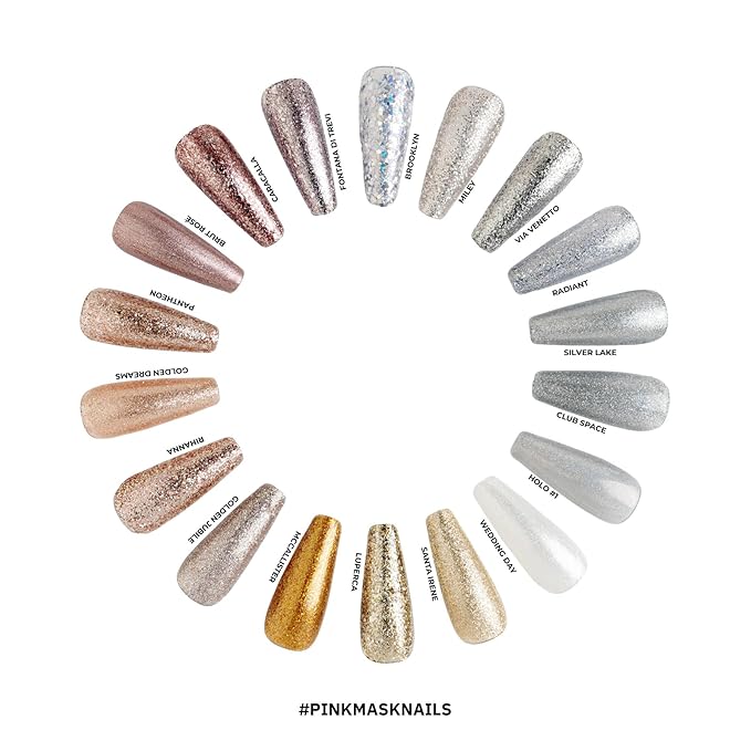 PINK MASK Gel Color Nail Polish Holo #1 - This Is Holo Col. 15ml / o.5 oz - UV/LED Gel Polish, Non Wipe, Long Lasting, Soak Off Formula