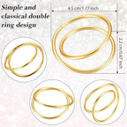 12 Pieces Gold Napkin Rings Metal Spiral Sliver Pink Napkin Rings Buckles - Image 2