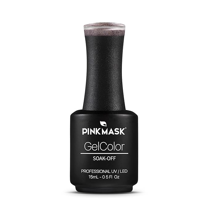 PINK MASK Gel Color Nail Polish Moon - Col. Planetary Brilliance 15ml / o.5 oz - UV/LED Gel Polish, Non Wipe, Long Lasting, Soak Off Formula