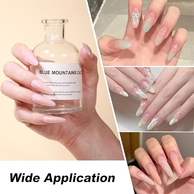 Builder Gel for Nails, 15ml 7 in 1 Builder Gel Nail Polish, LED Lamp Cured for Clear Rubber Base & Strengthener Extensions, Thickening, Repair, Salon-Quality DIY Manicure (Nude)