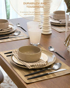 Silverware set for 6, Ollex 30-Piece Black and Silver Silverware Set include - Image 7