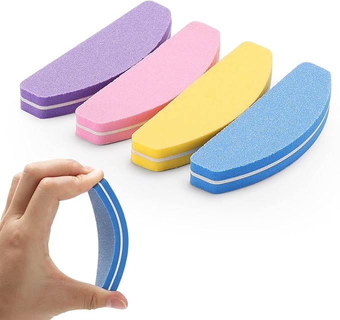 40 Count 100/180 Grit Mini Nail Buffer Block Small Nail Files for Acrylic and Natural Nails