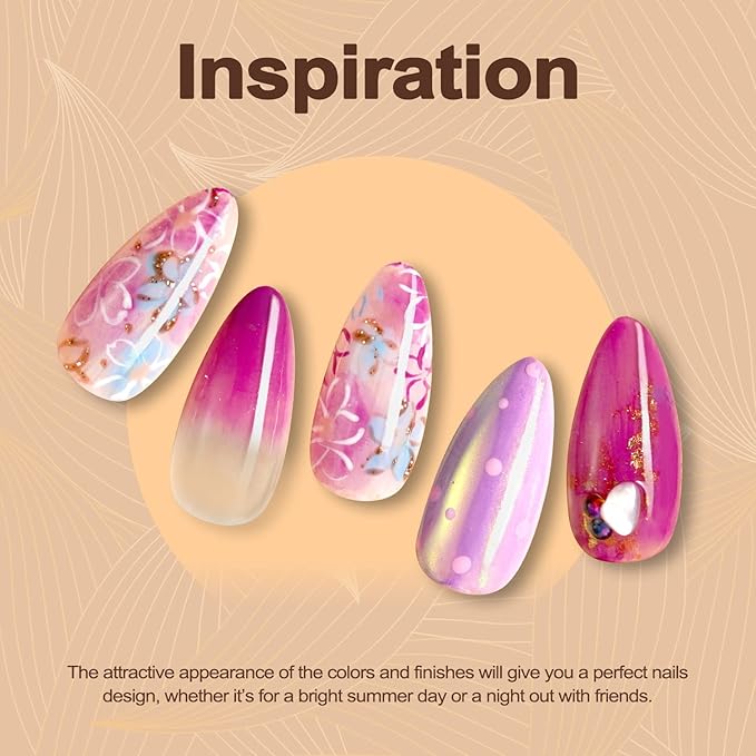 Lavender Violets 42 Pcs Gel Nail Polish Set, 36 Colors with 6 Bottles of Base Top Coat, Glossy Matte Diamond Shine Glow in the Dark Top Coat for Nail Art C950