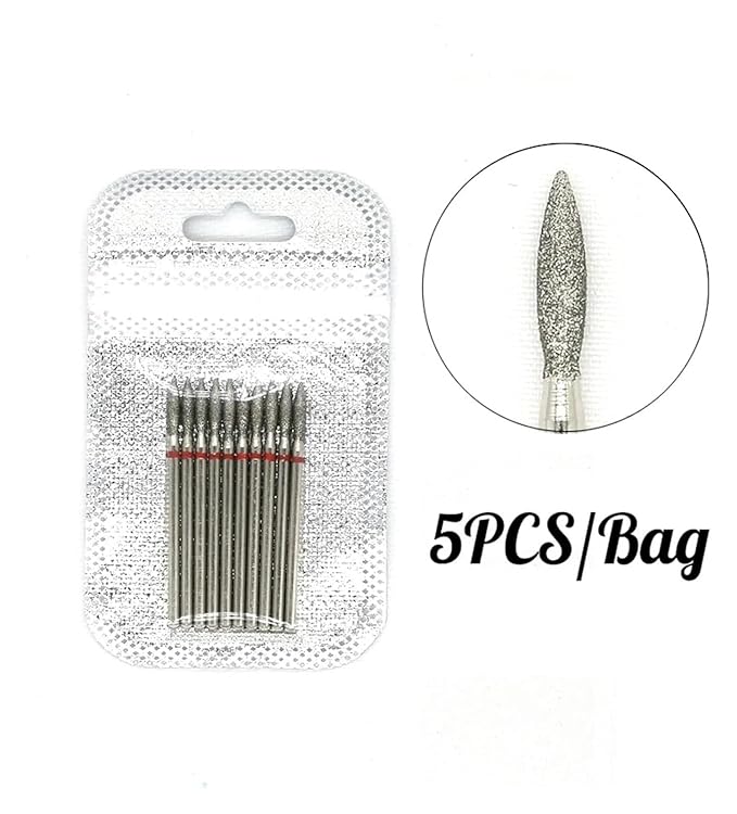 WWJN 5Pc Ceramic Nail Art Drill Bits Rotary Cutter Clean Apparatus for Manicure Nail Milling Machine Accessories Removal Nail Gel Tool