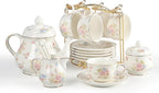 Sweejar 23 Pcs Floral Tea Sets by Sweejarco1949