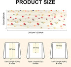 Table Runner 10FT Floral Gauze Tea Party Decorations Embroidery | Champagne - Image 3