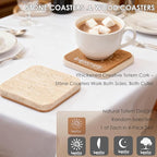 Stone Coasters Set 4PC Natural Travertine, Stone Drink Coaster - Image 6