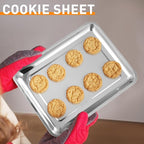 Funnymoom 12 Pack Stainless Baking Sheet Cookie Pans 12.2 x 8.3 x 0.8 Inch - Image 7