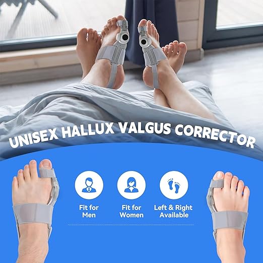 Upgraded Bunion Corrector for Women & Men, Orthopedic Bunions Correction with Non Slip Big Toe Separators, Adjustable Bunion Splint Suitable for Left/Right Foot Bunion Relief