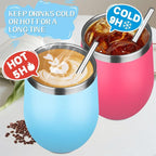 12oz/4 Pack Stainless Steel Wine Tumbler - Image 4