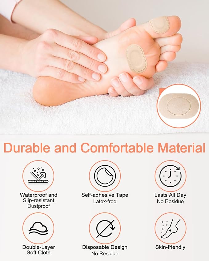 36Pcs Bunion Pain Relief Pads to Wear with Shoes, Bunion Corrector Cushions for Women Men Big Pinky Toe Protector, Moleskin for Feet, Water-Resistant, Self-Adhesive (Multi-Size)