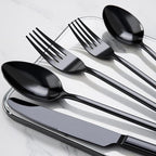 Black Silverware Set, 30 Piece Flatware Set - Image 3