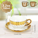 6 Pack 100ml Espresso Coffee Cups - Image 2