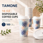Tamone 100 PACK 16OZ Disposable Coffee Cups - Image 9