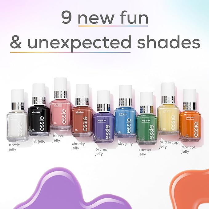 essie Nail Art Studio Jelly Gloss Polish, Vegan, Sheer Pink Nail Polish, Blush Jelly, 0.46 Fl Oz