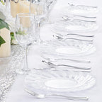 U-QE 100 Pieces Clear Plastic Plates - Image 7