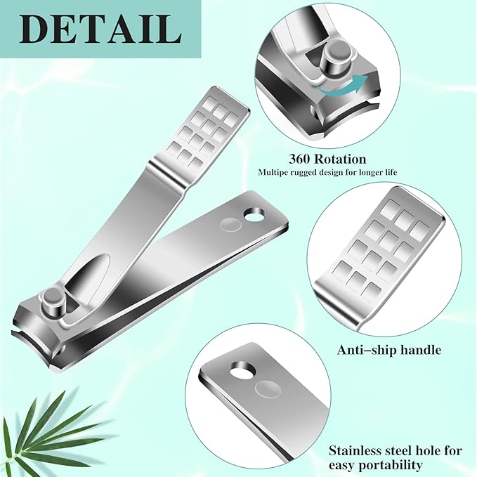 Nail Clippers Set,24 Pack Stainless Steel Nail Clippers Bulk,Silver Nail Cutter,Ultra Sharp Sturdy Fingernail Clippers and Toenail Clippers for Women Men(24 Pcs-Silver)
