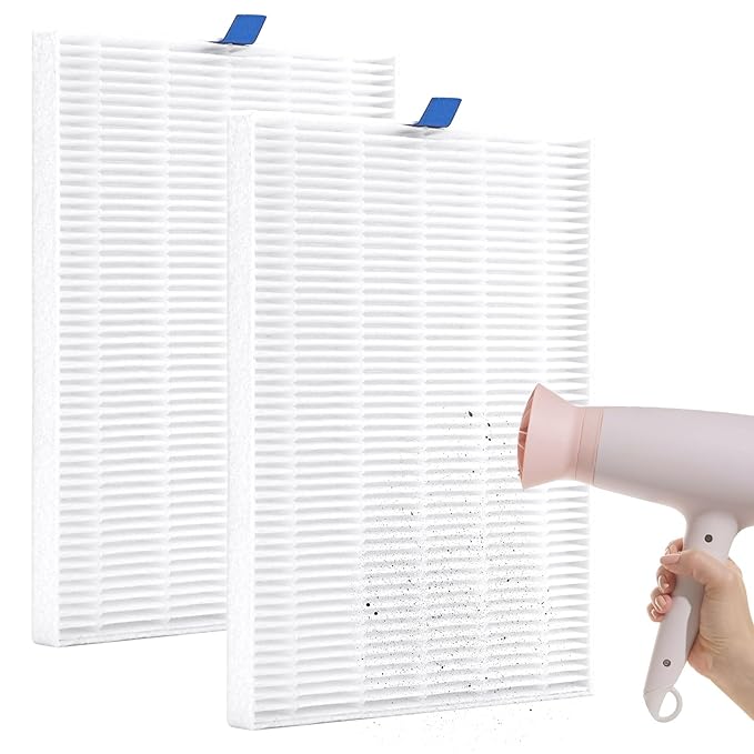 Nail Dust Collector Filter – 2PCS Replacement Nail Dust Vacuum Reusable Filter, for SHTALHST Nail Dust Collector Cleaner Manicure Tools, Easy to Clean, Nail Salon Home Use
