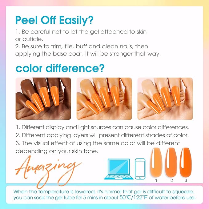 ROSALIND 20 Colors Poly Nail Gel Kit with Mini Nail Lamp Glitter Poly Nail Gel Kit Collection with Tools Clear All Seasons Classic Colors Halloween Starter Kit