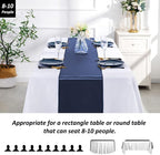 SiinvdaBZX 12 Pcs Navy Blue Satin Table Runner 12 x 108 inches Long | Bright - Image 3